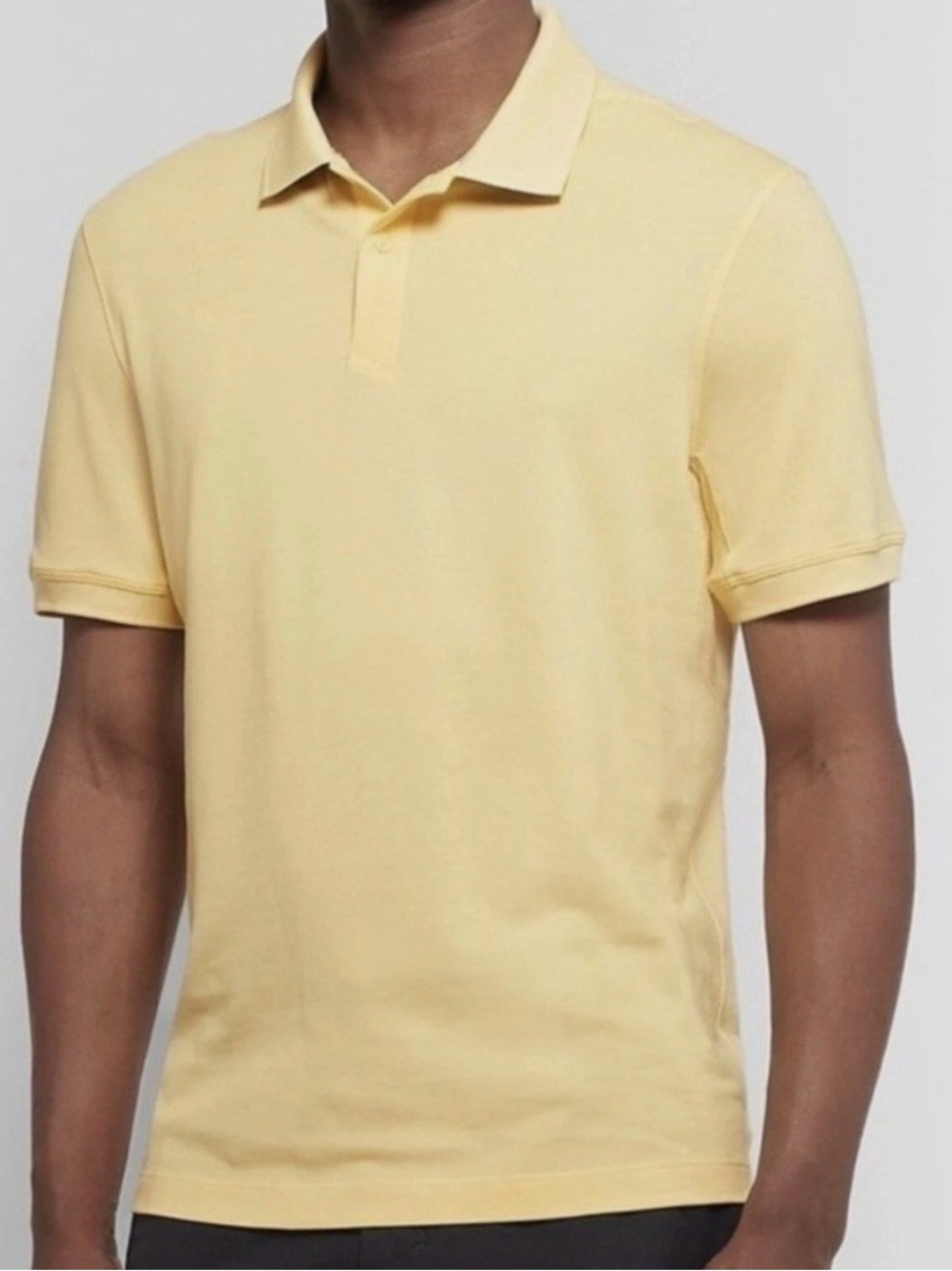 lululemon athletica Men's Live in Practice Polo Shirt in Pale Yellow